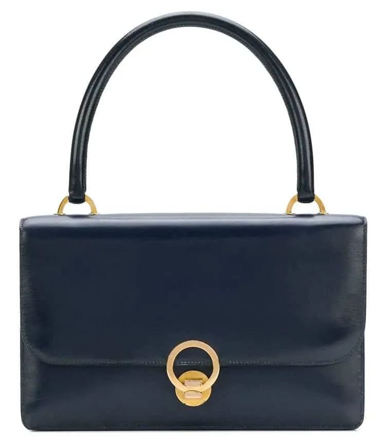 Hermes Kelly Monaco Collector Navy Box Handbag 1960