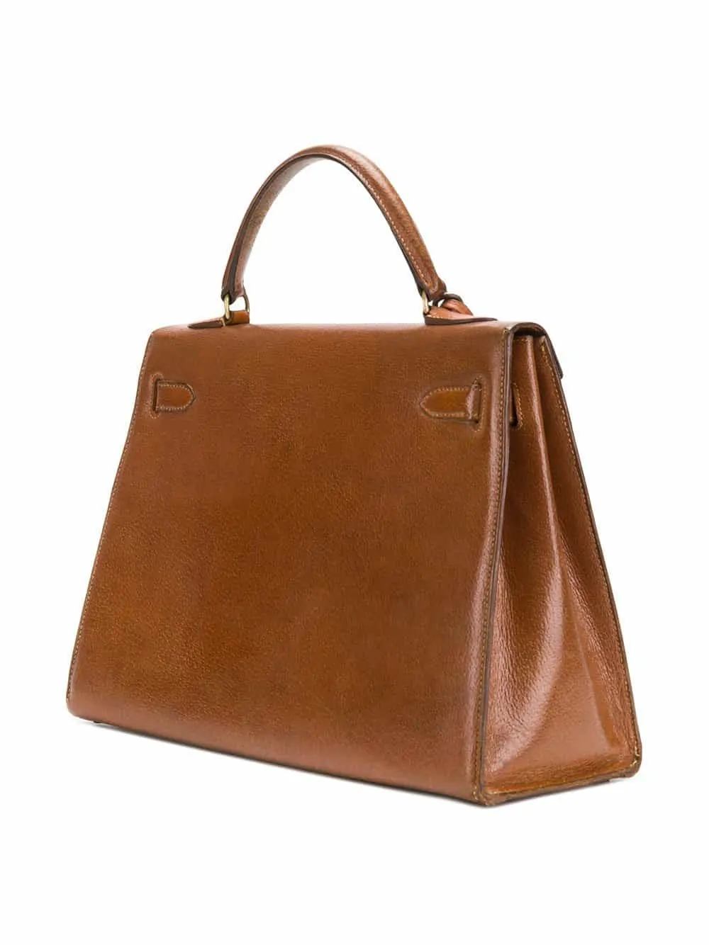 Vintage HERMES Paris Kelly Sellier 32 Brown Leather Women's Bag