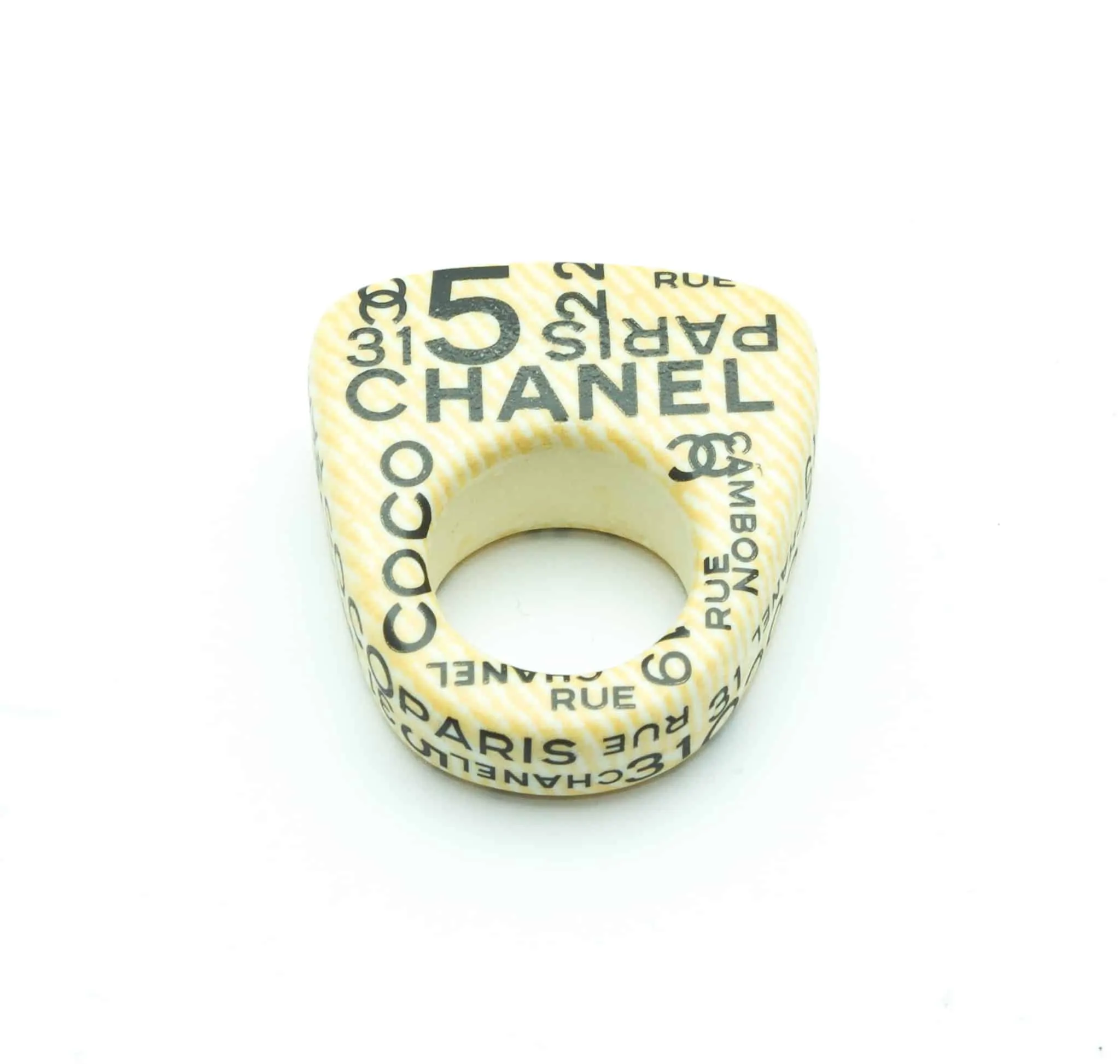 VINTAGE Chanel button upcycled ring Luxury Accessories on Carousell