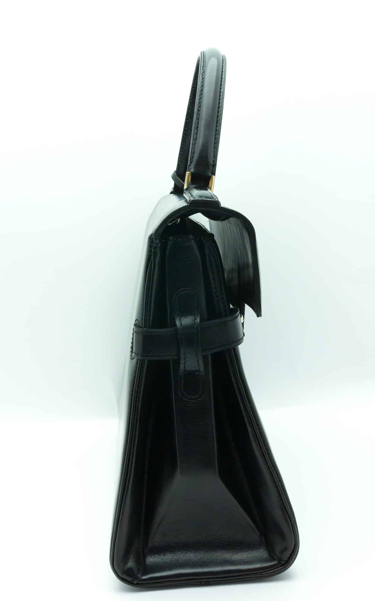 Delvaux Vintage Gorgeous Tempête Black Handbag 60s | Katheley's