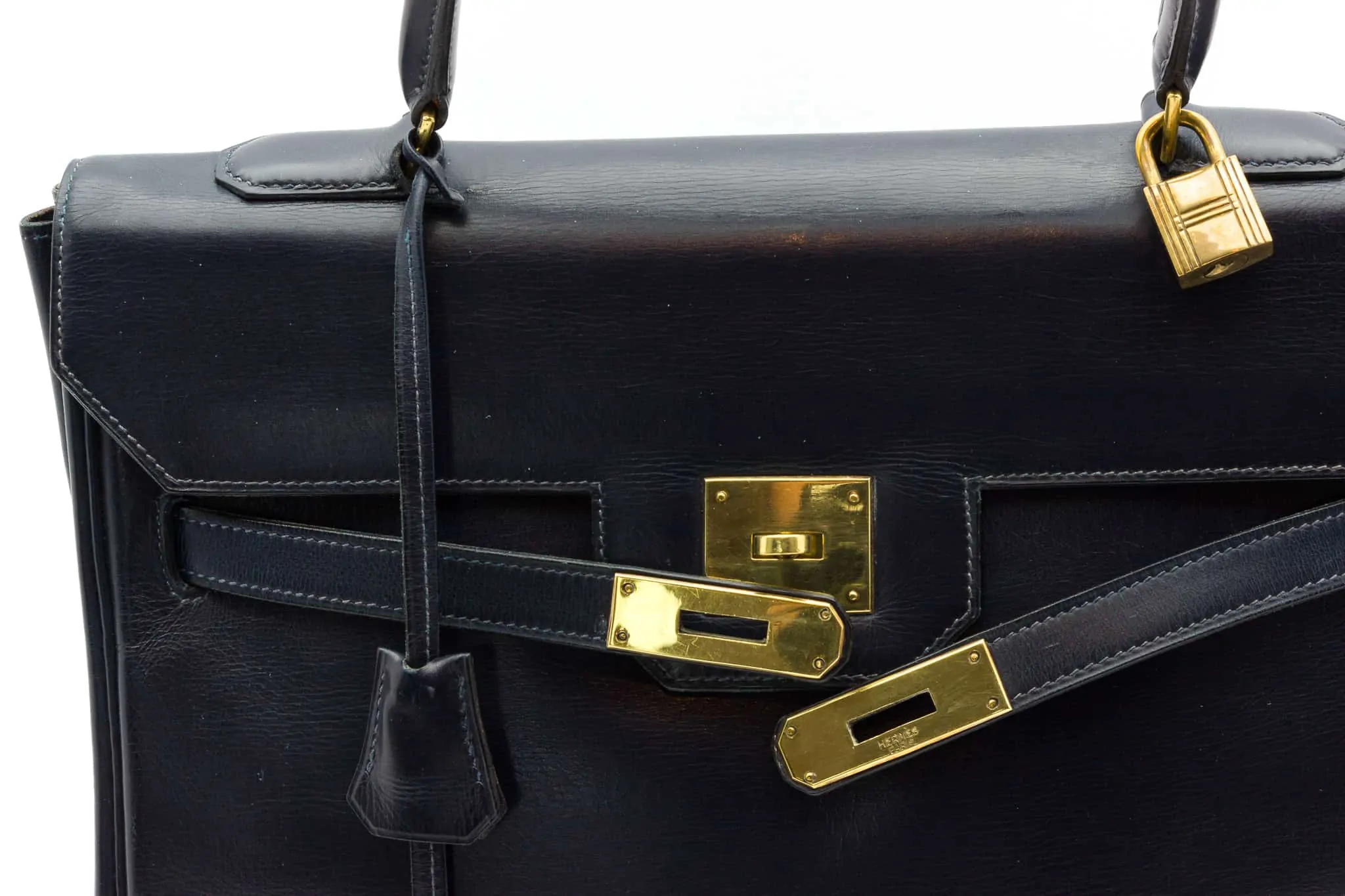 HERMÈS Kelly Monaco Collector Chocolate Brown Box Handbag 1960