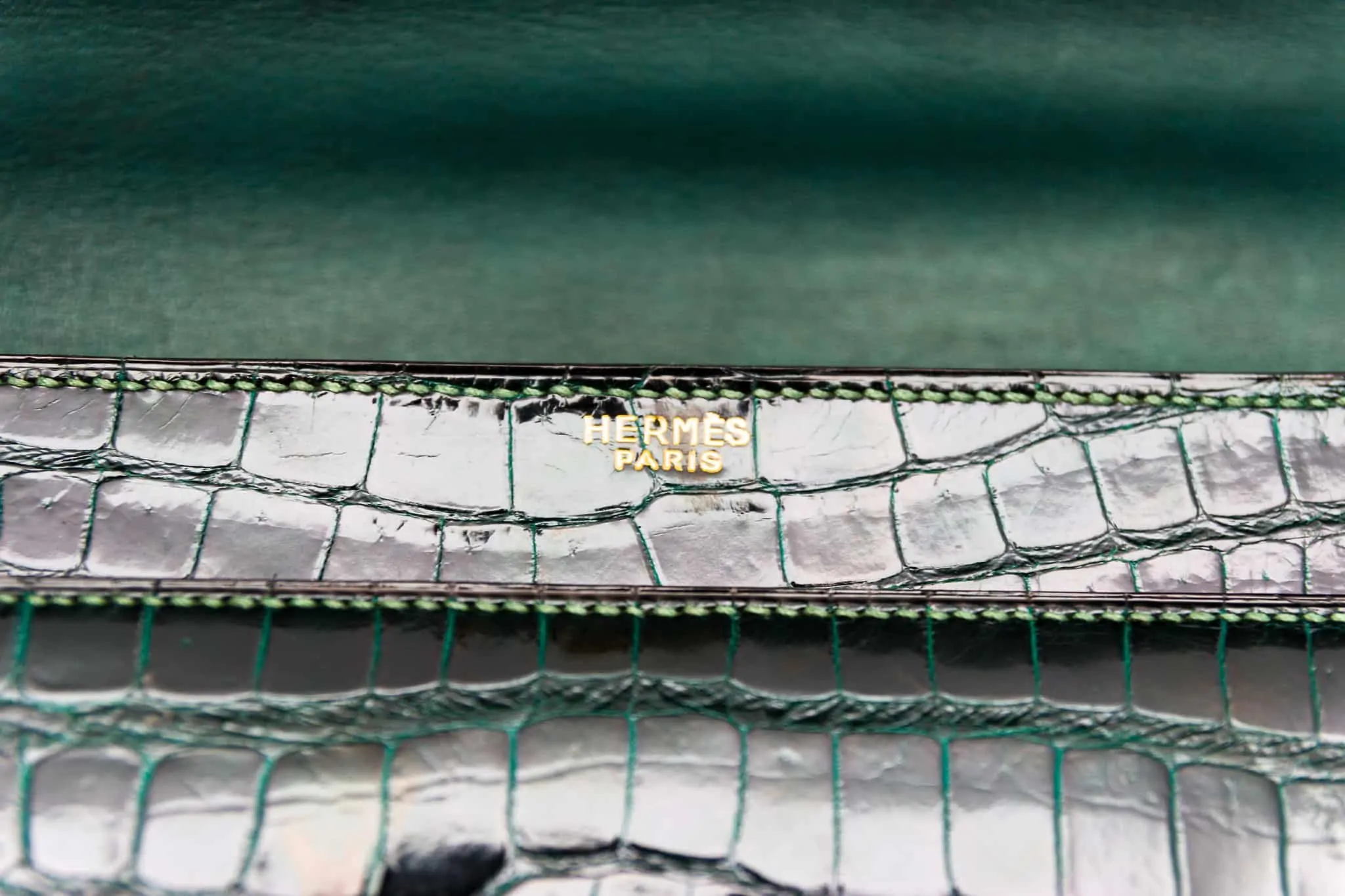 Hermès Exceptionnel Sac Collector Croco Vert 60s - Katheley's