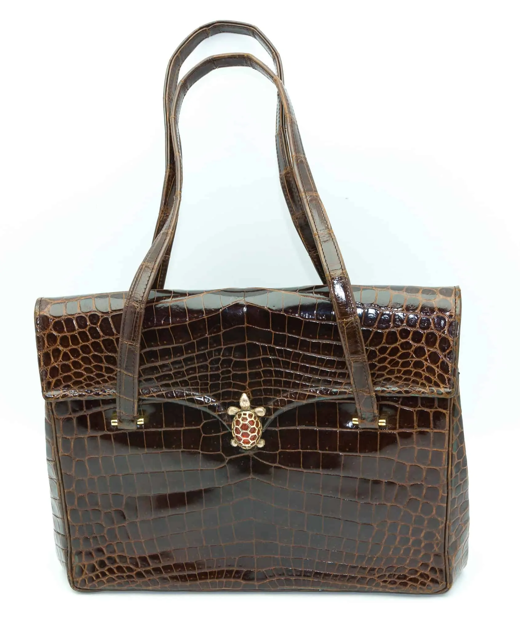 Delvaux Vintage Crocodile Leather Handbag 1960