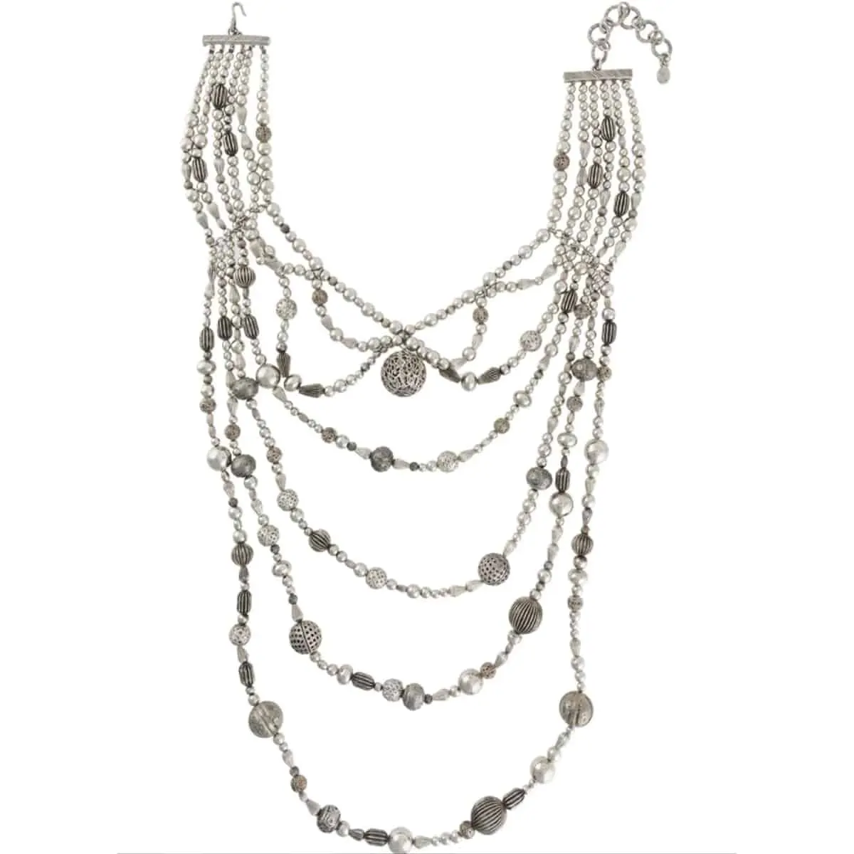 CHRISTIAN DIOR necklace in silver  VALOIS VINTAGE PARIS