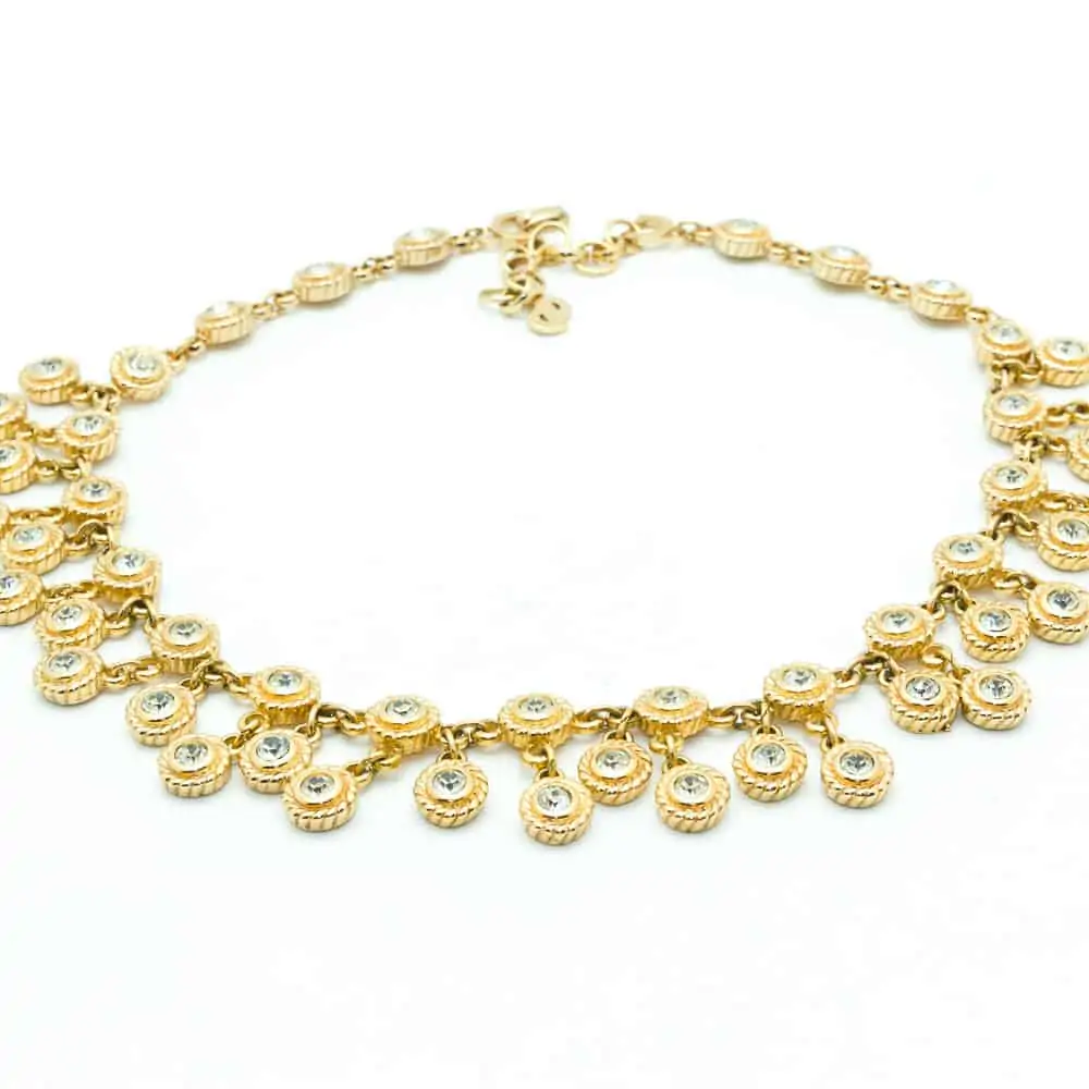 Christian Dior Vintage Couture crystal necklace 80s - Katheley's