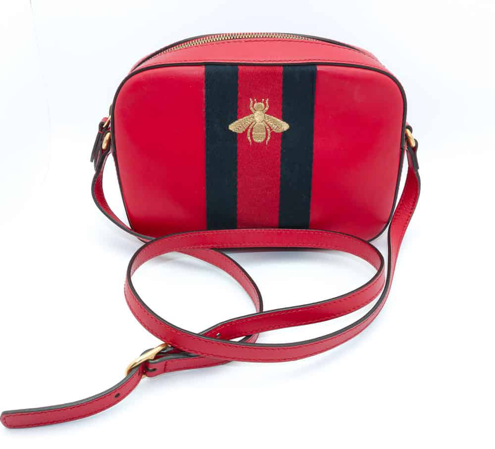 Gucci Bee gorgeous red striped bag Katheley's