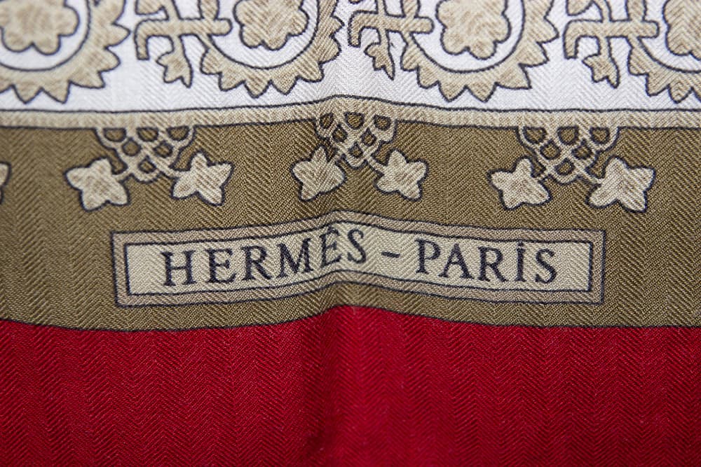 Hermes Brin d'Or XXL cashmere scarf 140 cm - Katheley's
