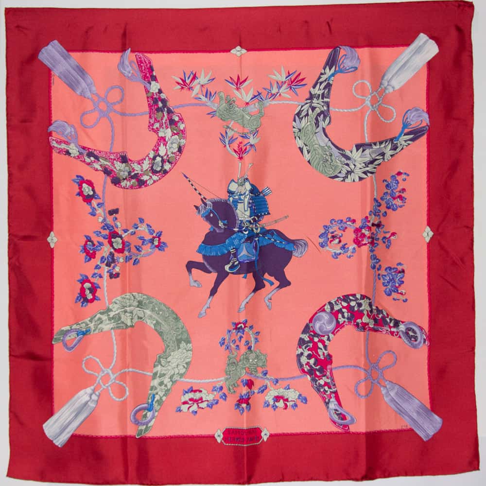 Reserved – Hermes Samourai Scarf by Zoé c.1991 | Katheley's