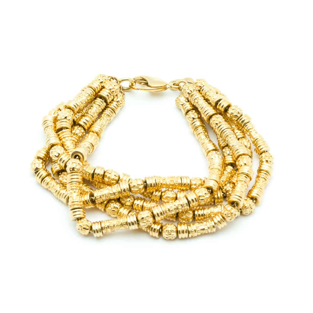 Christian Dior vintage gold nuggets bracelet 80s
