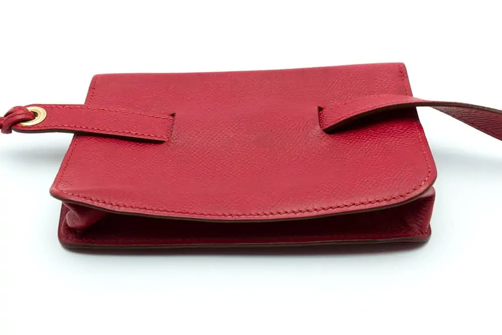Hermès vintage clutch belt red leather 1993 - Katheley's