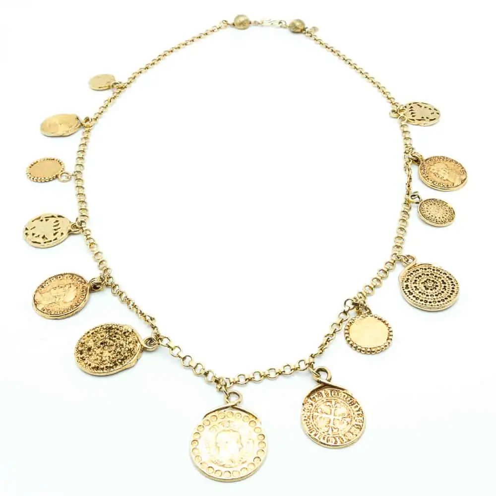 Sold at Auction: Vintage Gold Plated Pendant Necklace