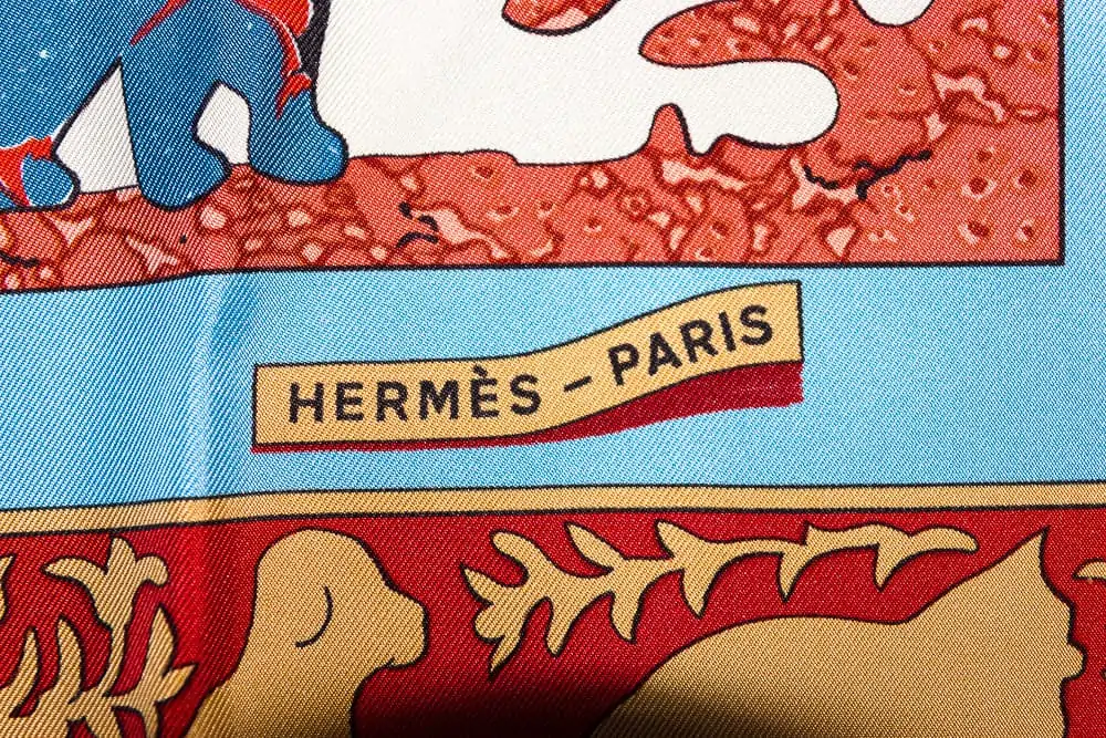 Early America Hermes Silk Scarf in Pink - Early Issue