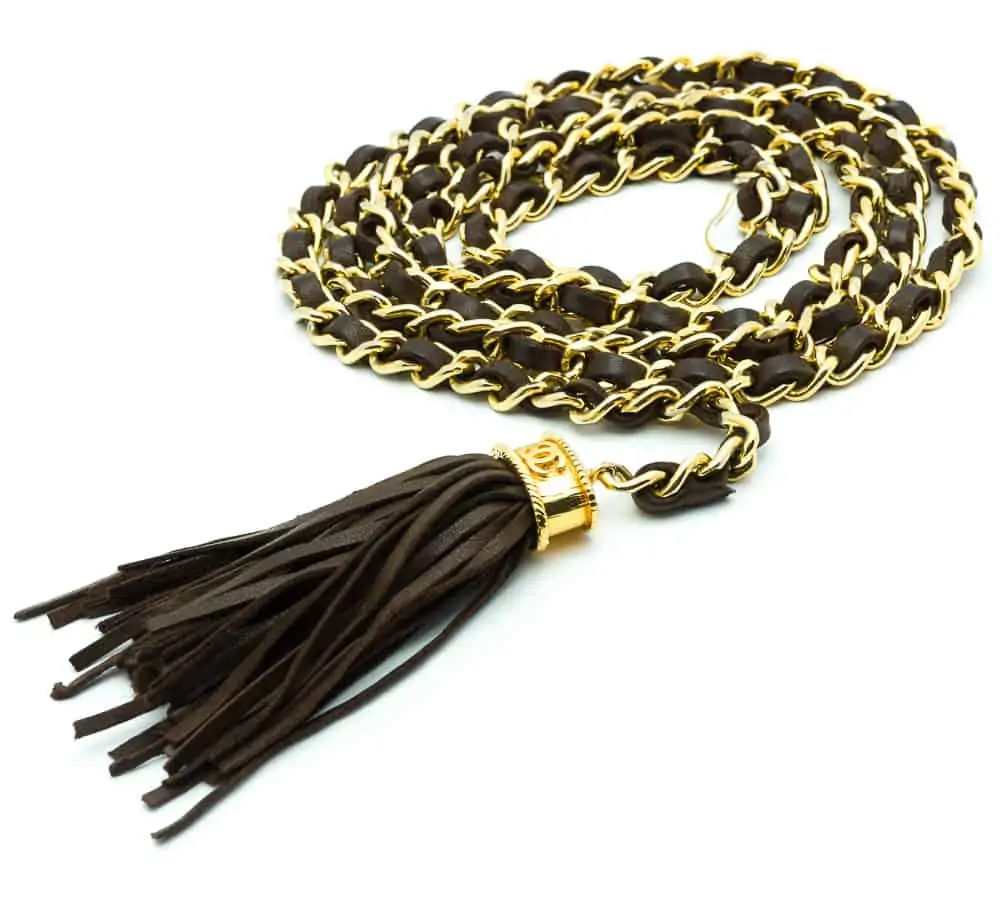 Vintage Chanel Leather Belt/Necklace