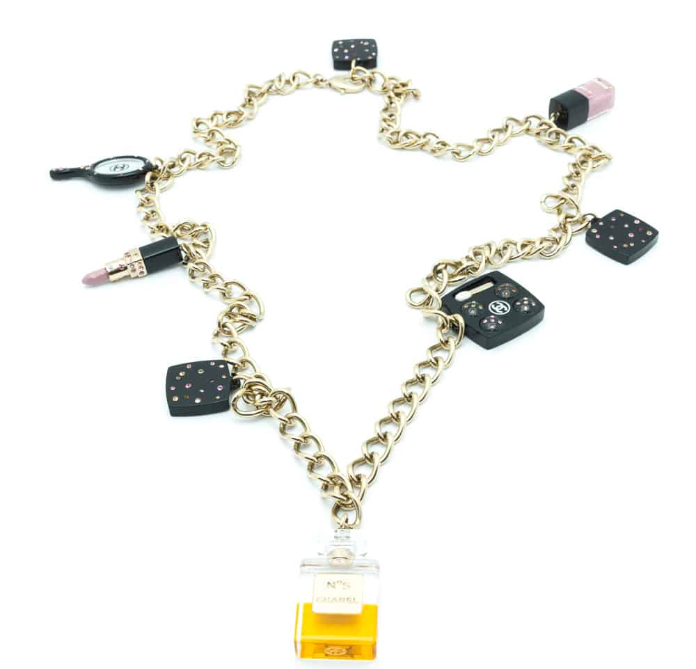 Rare CHANEL Makeup Charm Necklace 2008 NEW