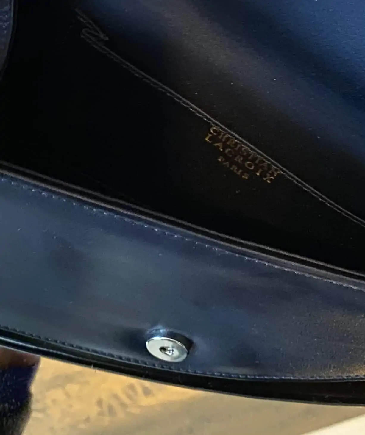 Christian Lacroix vintage evening bag black leather 90s - Katheley's