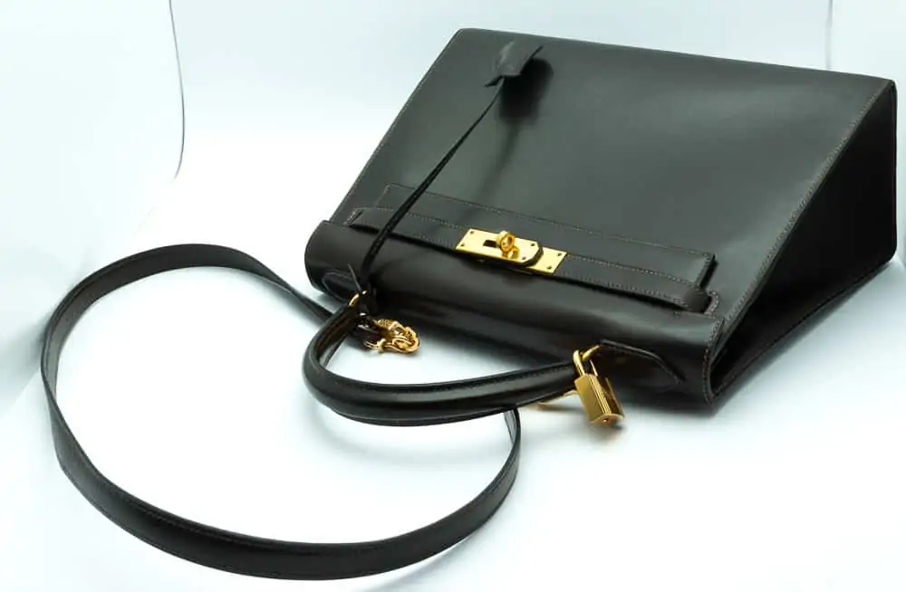 Vintage Hermes Kelly Sellier 28 Chocolate Box Gold Hardware
