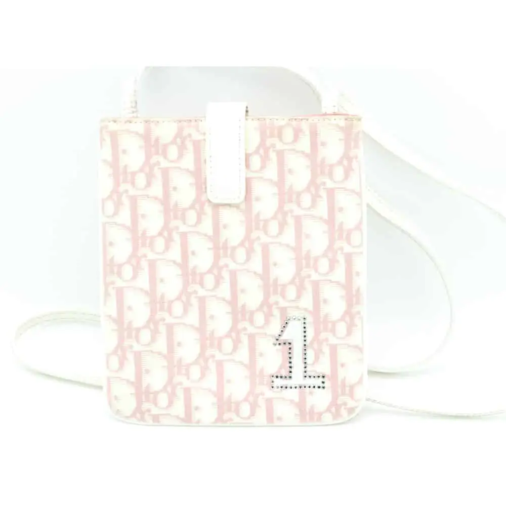 Christian Dior Pink No. 1 Coated Canvas Trotter Bag - Yoogi's Closet