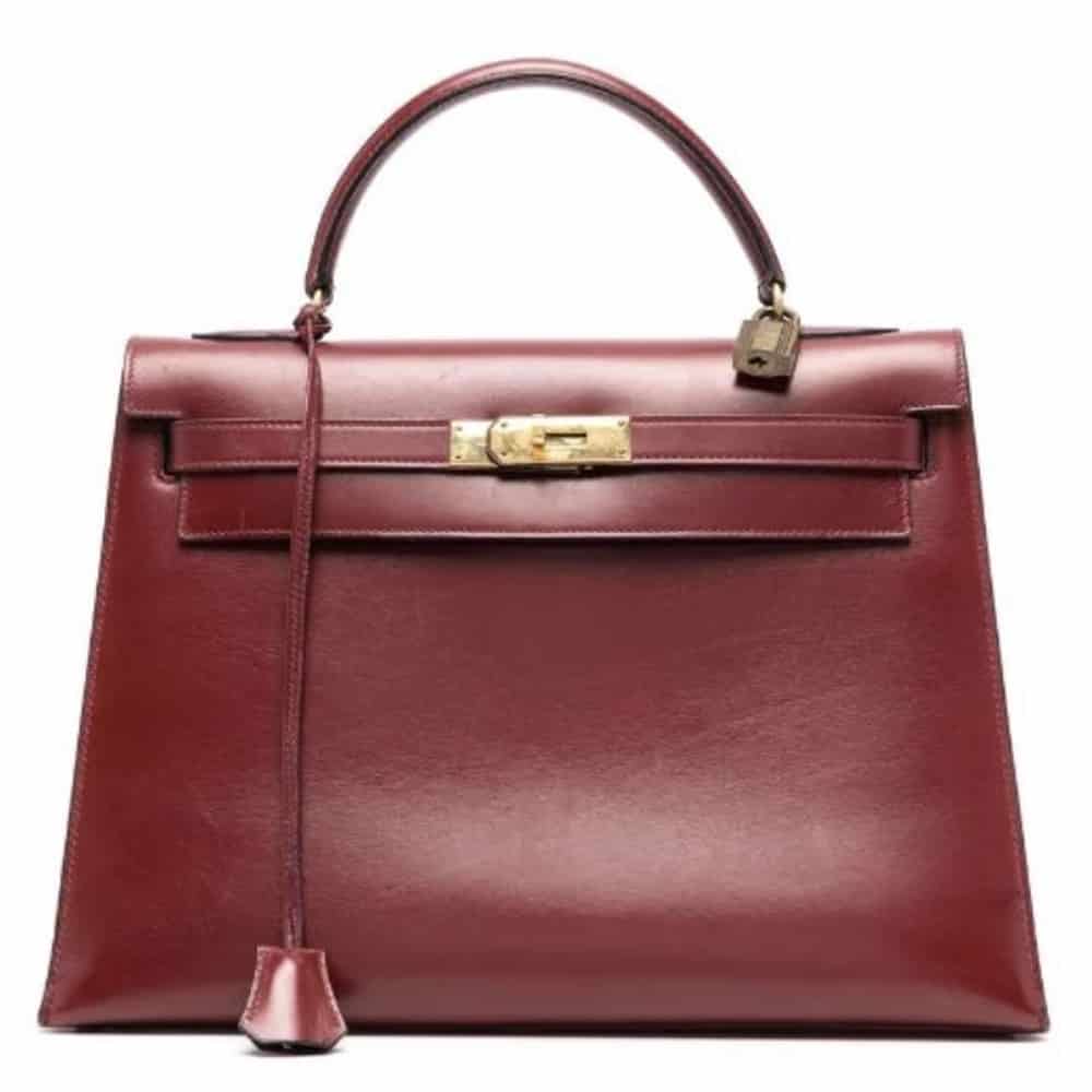 My new old Hermes kelly in box leather in Rouge H l🍷 A deep