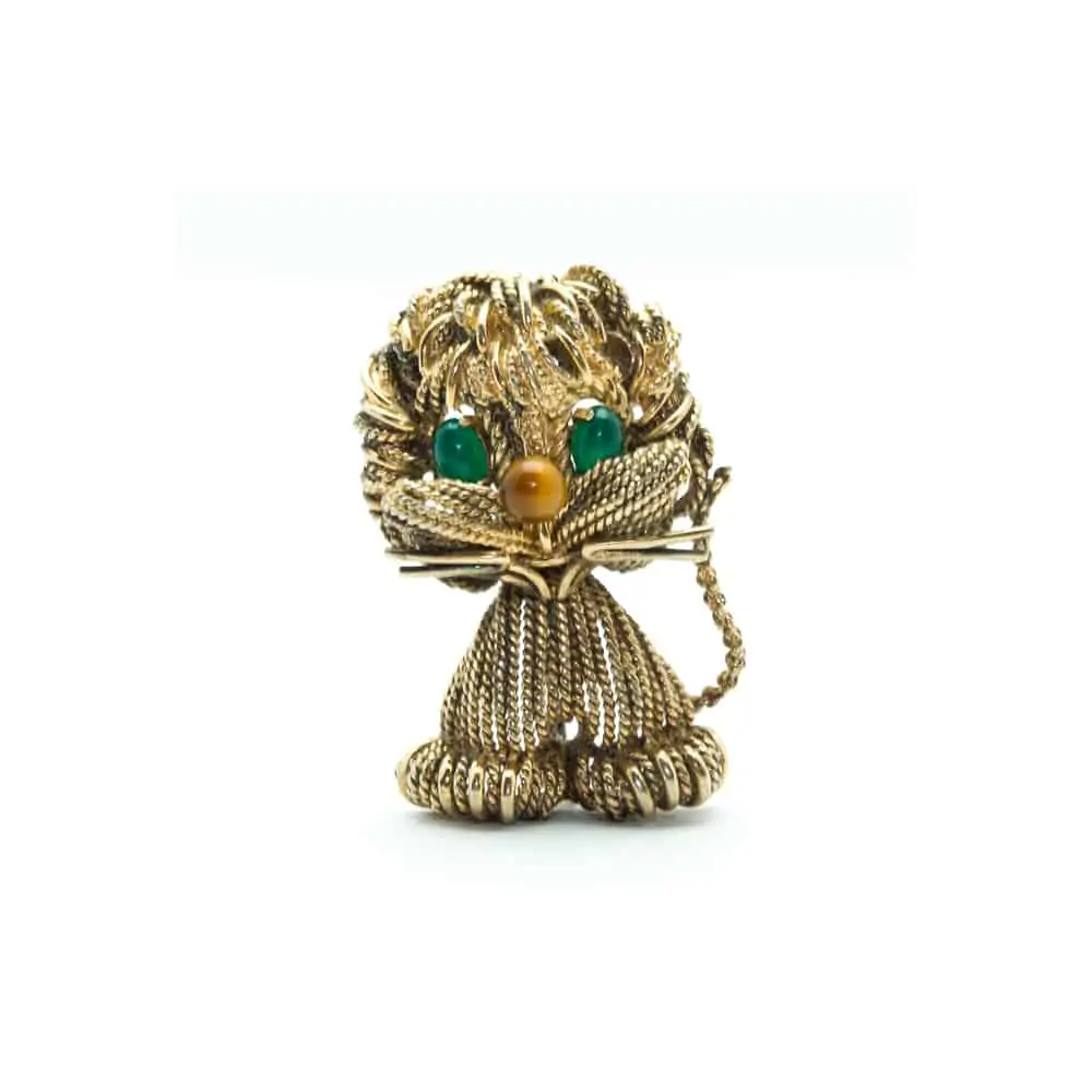 Gorgeous Tiger Eye Lion brooch Grossé for Dior? c.   Katheley's