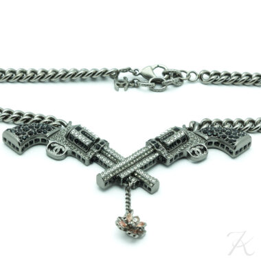 Katheleys Preowned luxury Chanel gun revolver necklace 2014