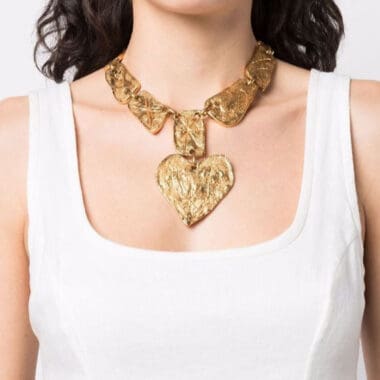Lacroix Vintage Heart Necklace Shop Katheleys Vintage Jewels Collectors (1)