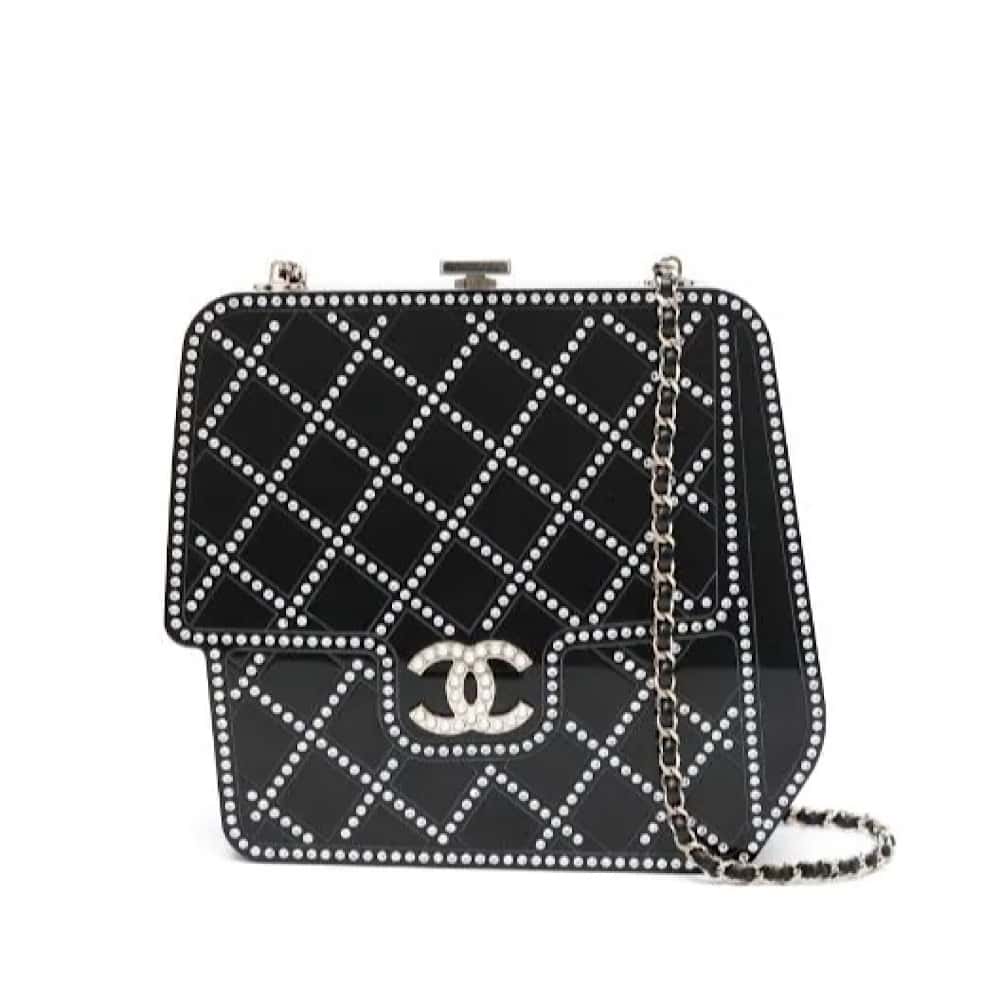 coco chanel black and white purse handbag